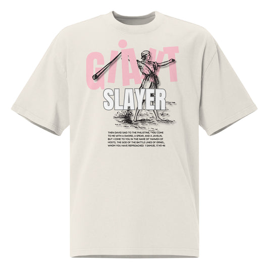 Giant Slayer - 1 Samuel 17:45-46, Oversized faded t-shirt