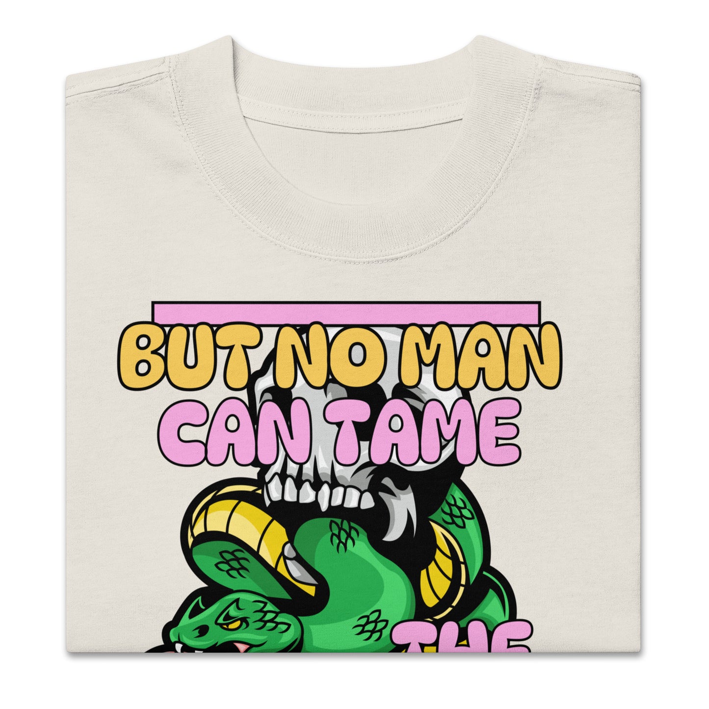 No Man Can Tame the Tongue - James 3:8 Oversized faded t-shirt