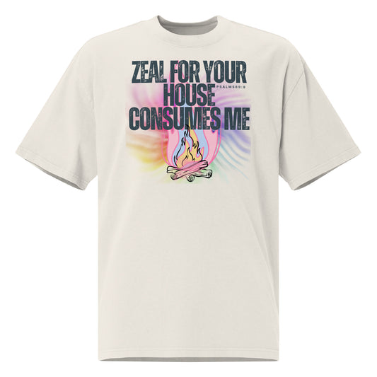 Zeal for Your House Oversized faded t-shirt