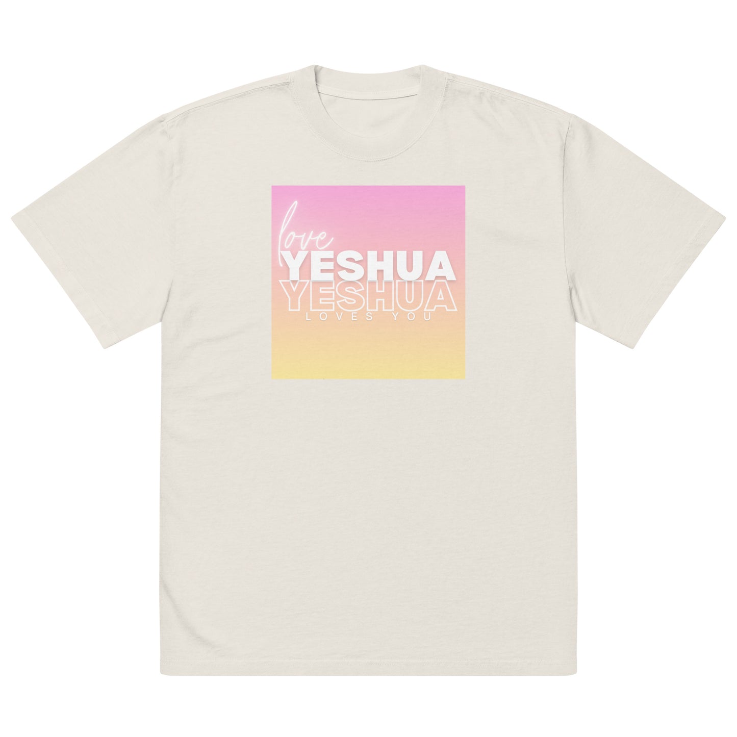 Yeshua Loves you Oversized faded t-shirt