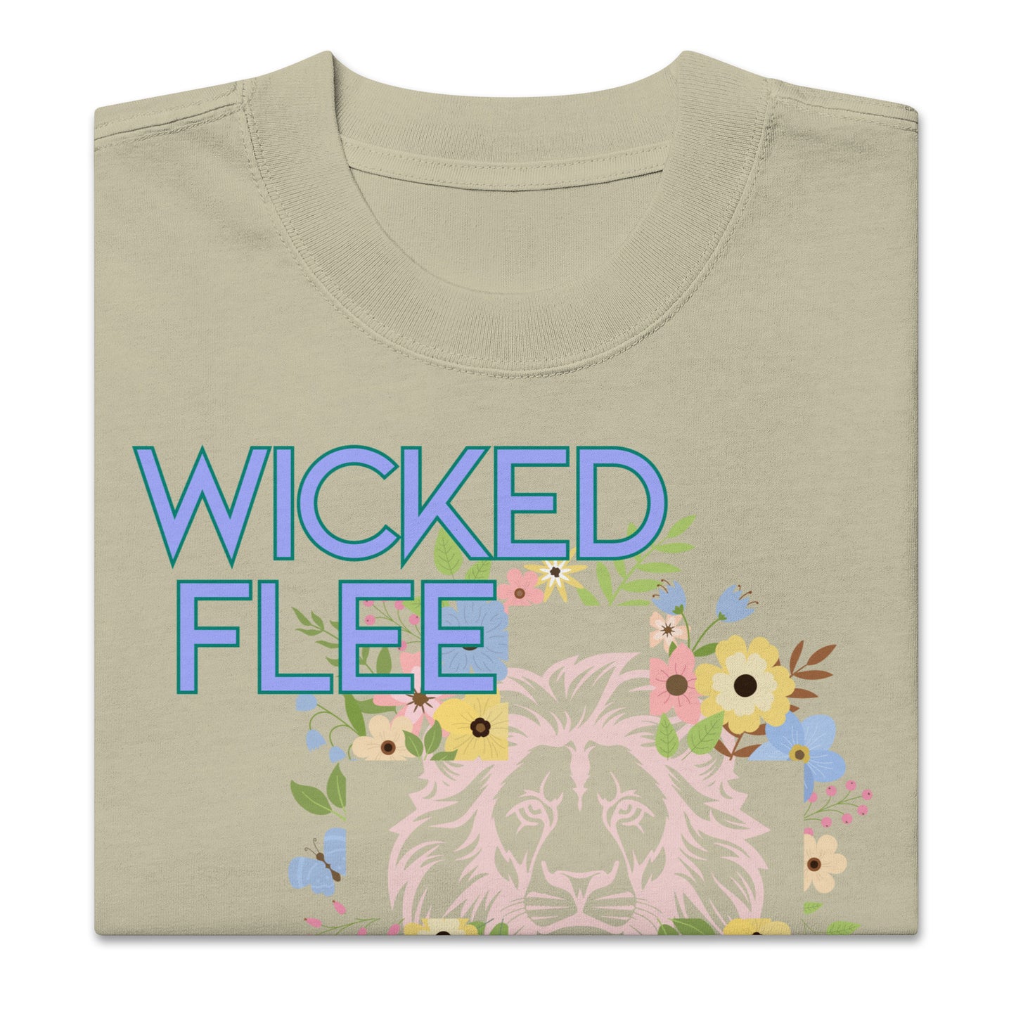 Wicked Flee Righteousness - Proverbs 28:1, Oversized faded t-shirt