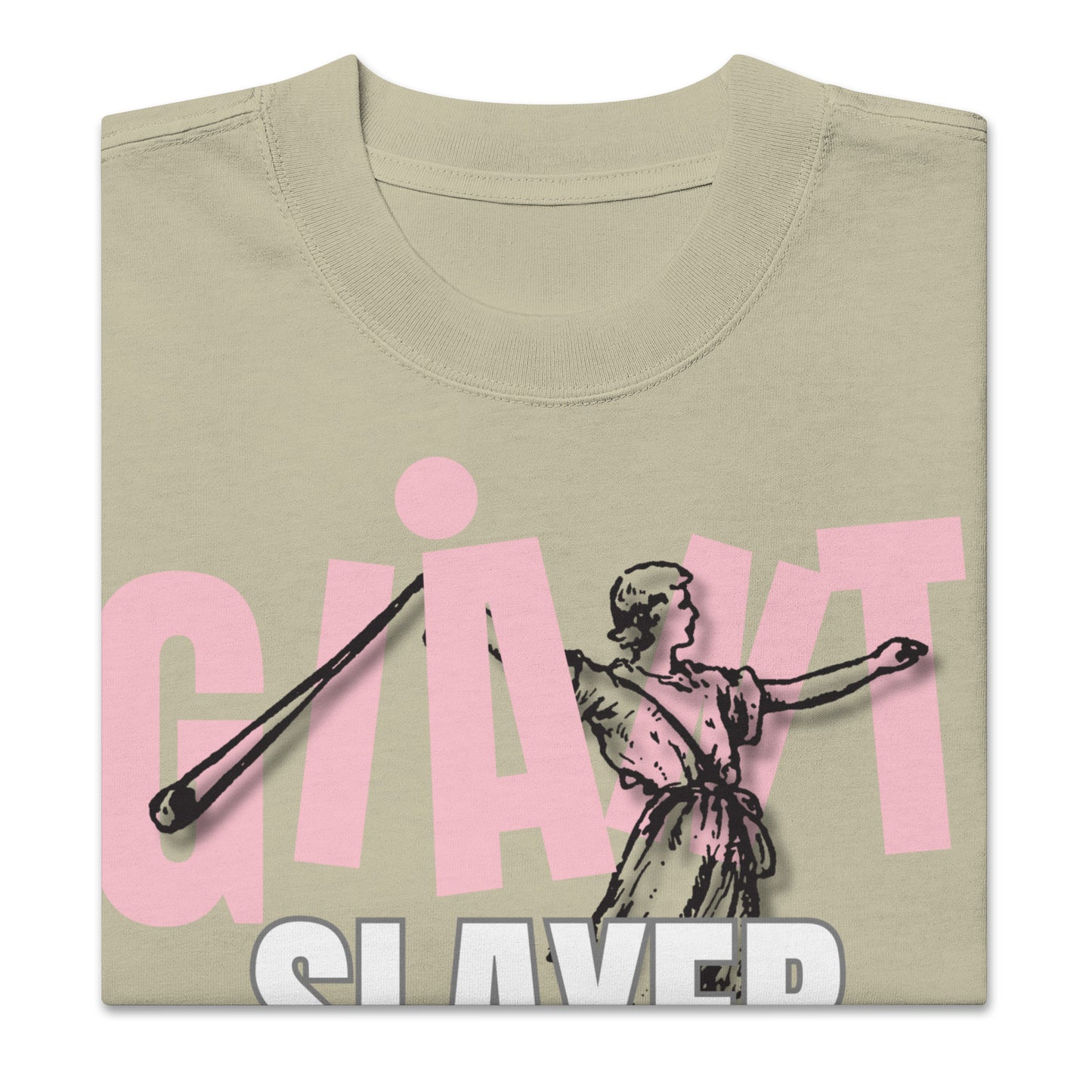 Giant Slayer - 1 Samuel 17:45-46, Oversized faded t-shirt