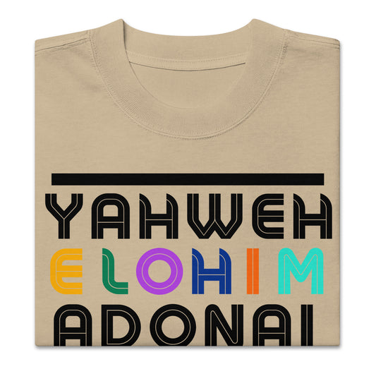 Mighty Yahweh, King of Kings, Prince of Peace, Oversized faded t-shirt