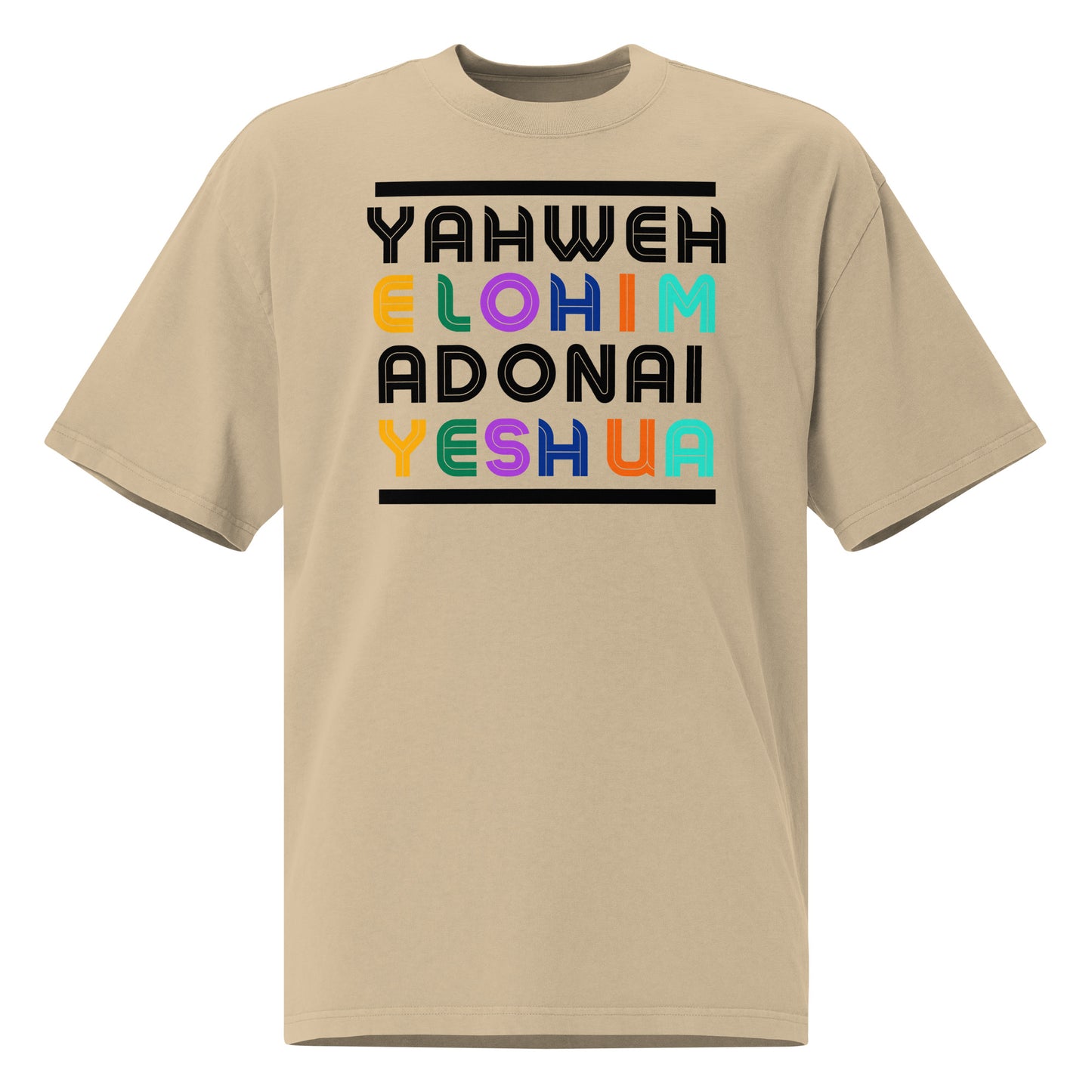 Mighty Yahweh, King of Kings, Prince of Peace, Oversized faded t-shirt