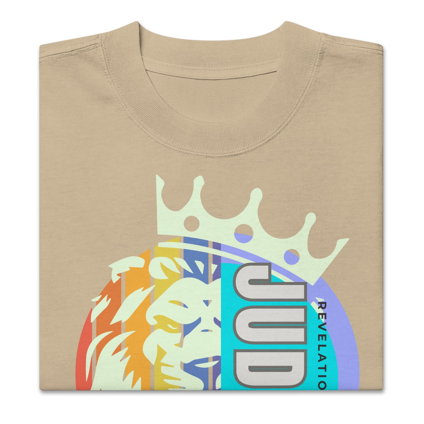 Judah Conquered - Revelation 5:5 Oversized faded t-shirt