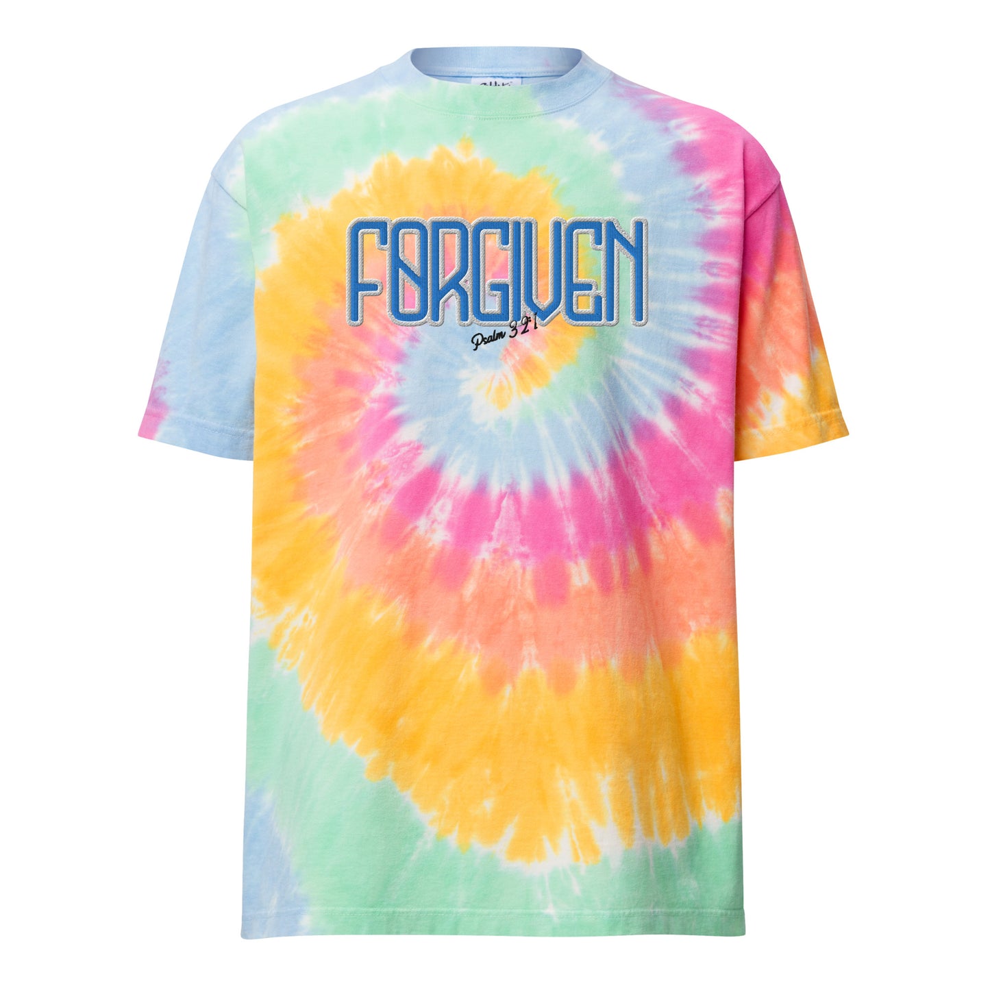 Forgiven – Psalm 32:1, Oversized tie-dye t-shirt