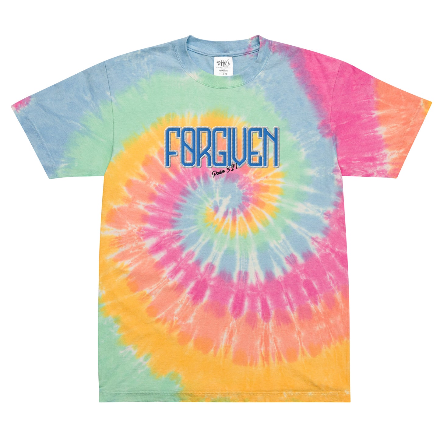 Forgiven – Psalm 32:1, Oversized tie-dye t-shirt