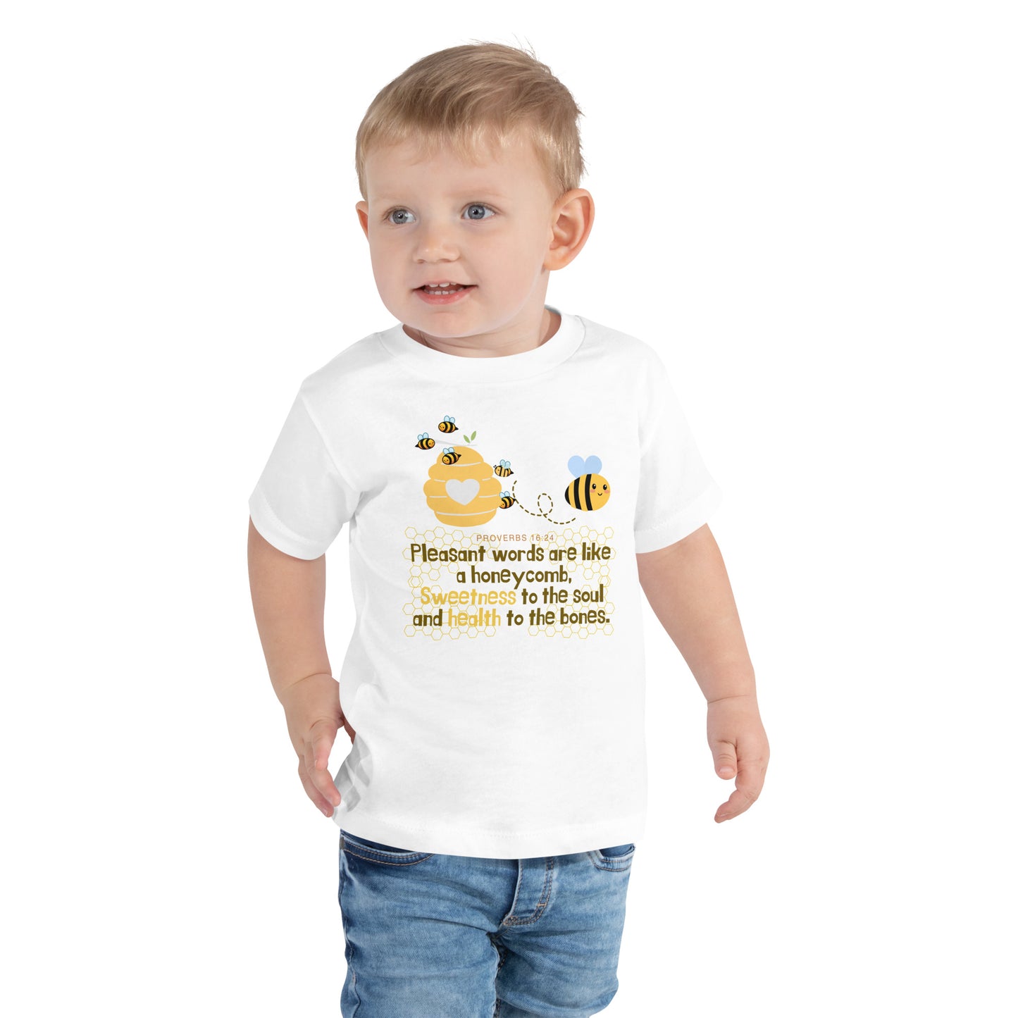 Proverbs 16:24, Toddler Short Sleeve Tee