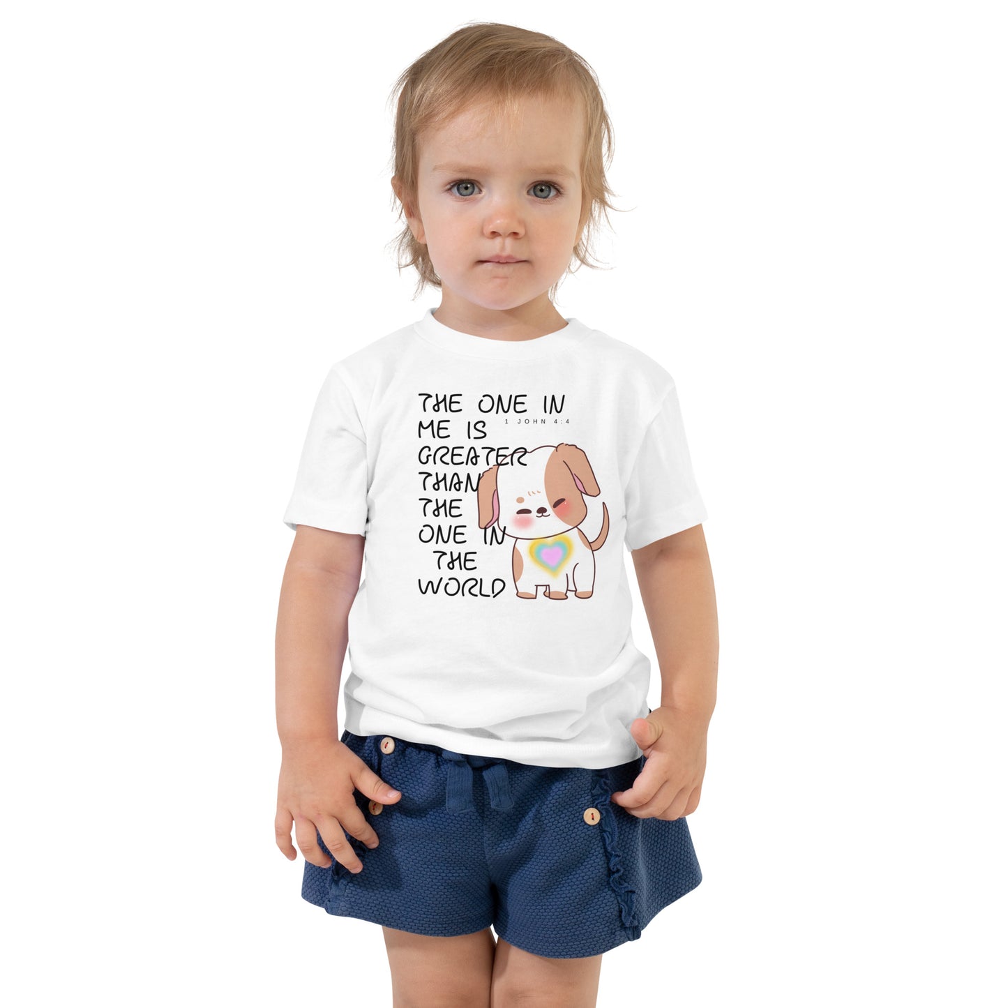 1 John 4:4, Toddler Short Sleeve Tee