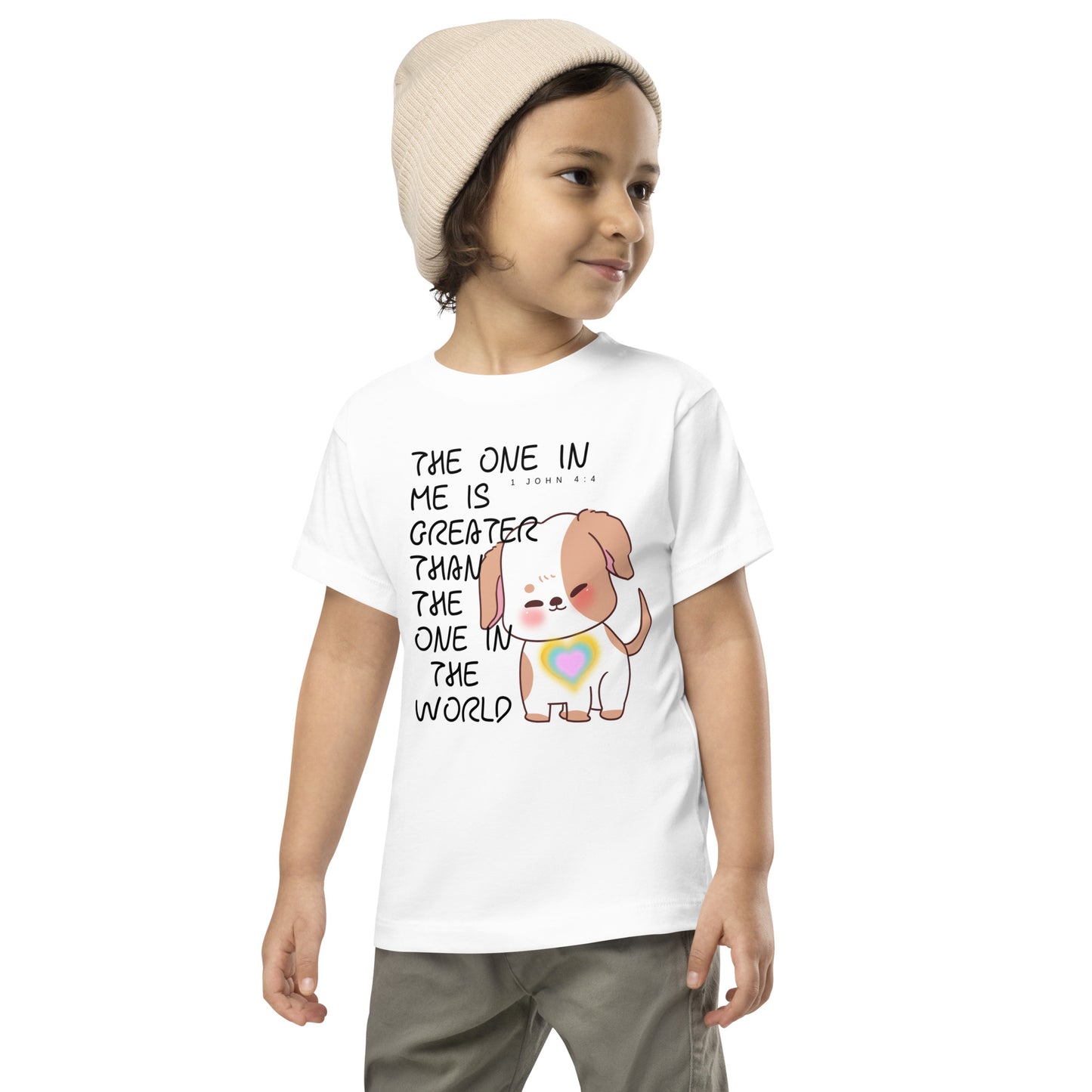 1 John 4:4, Toddler Short Sleeve Tee