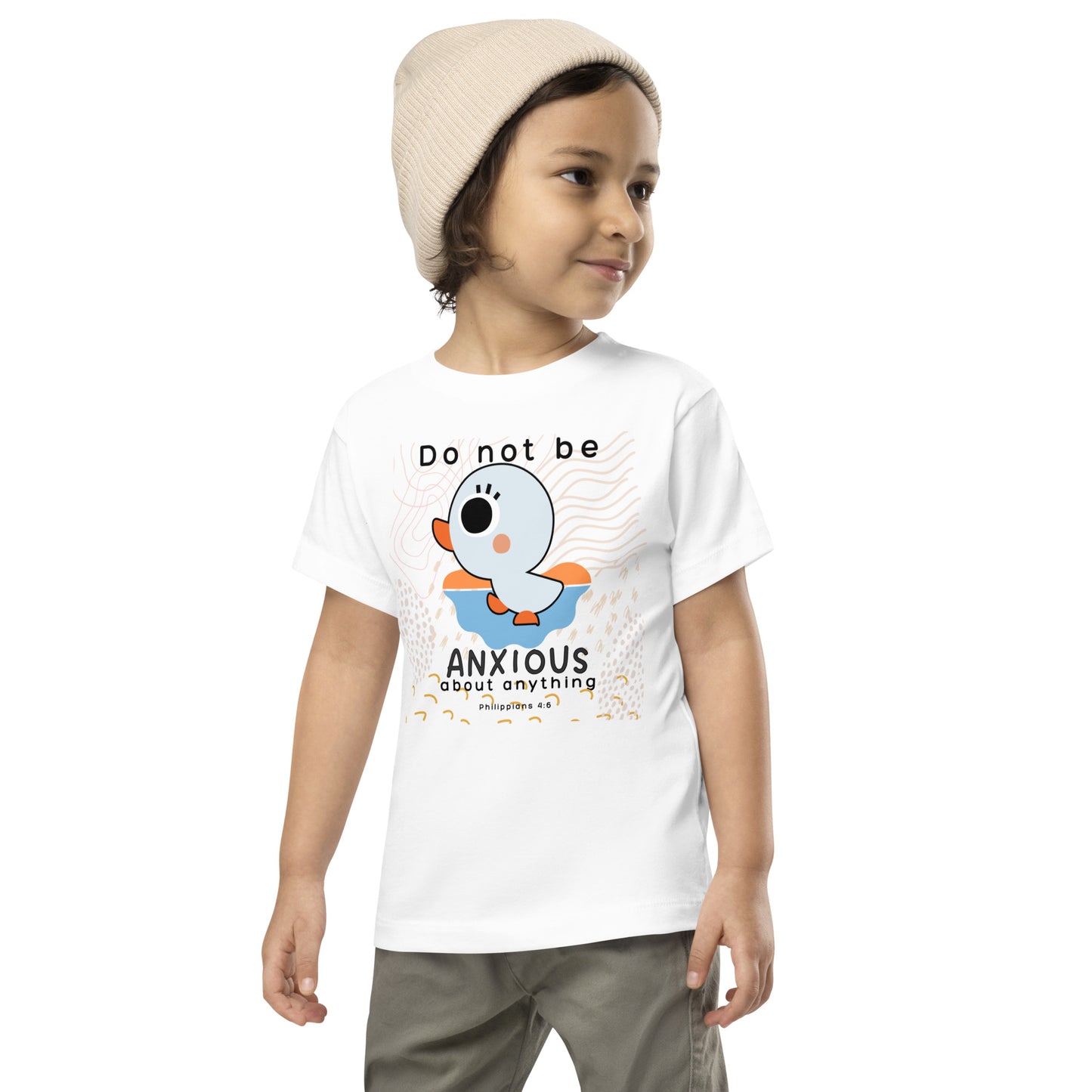 Be Anxious for Nothing, Philippians 4:6, Toddler Short Sleeve Tee