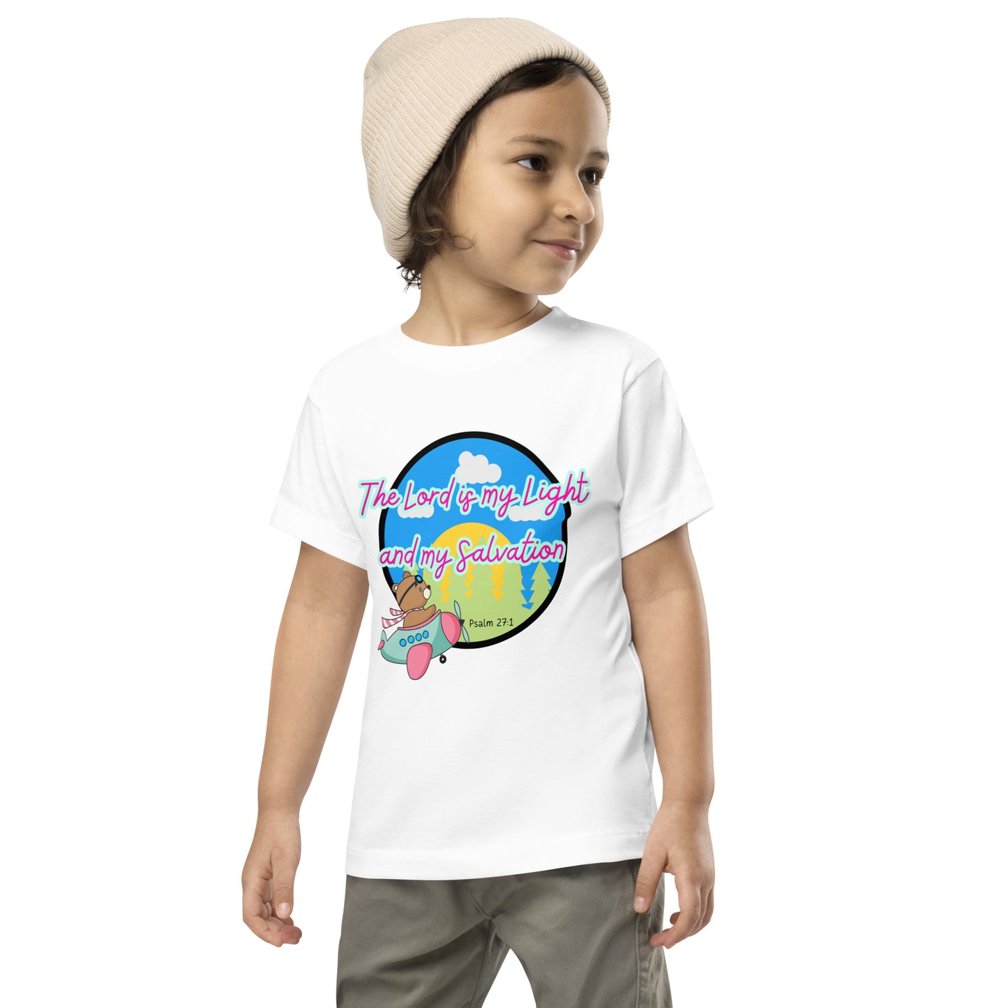 The Lord is My Light and My Salvation, Psalm 27:1, Toddler Short Sleeve Tee