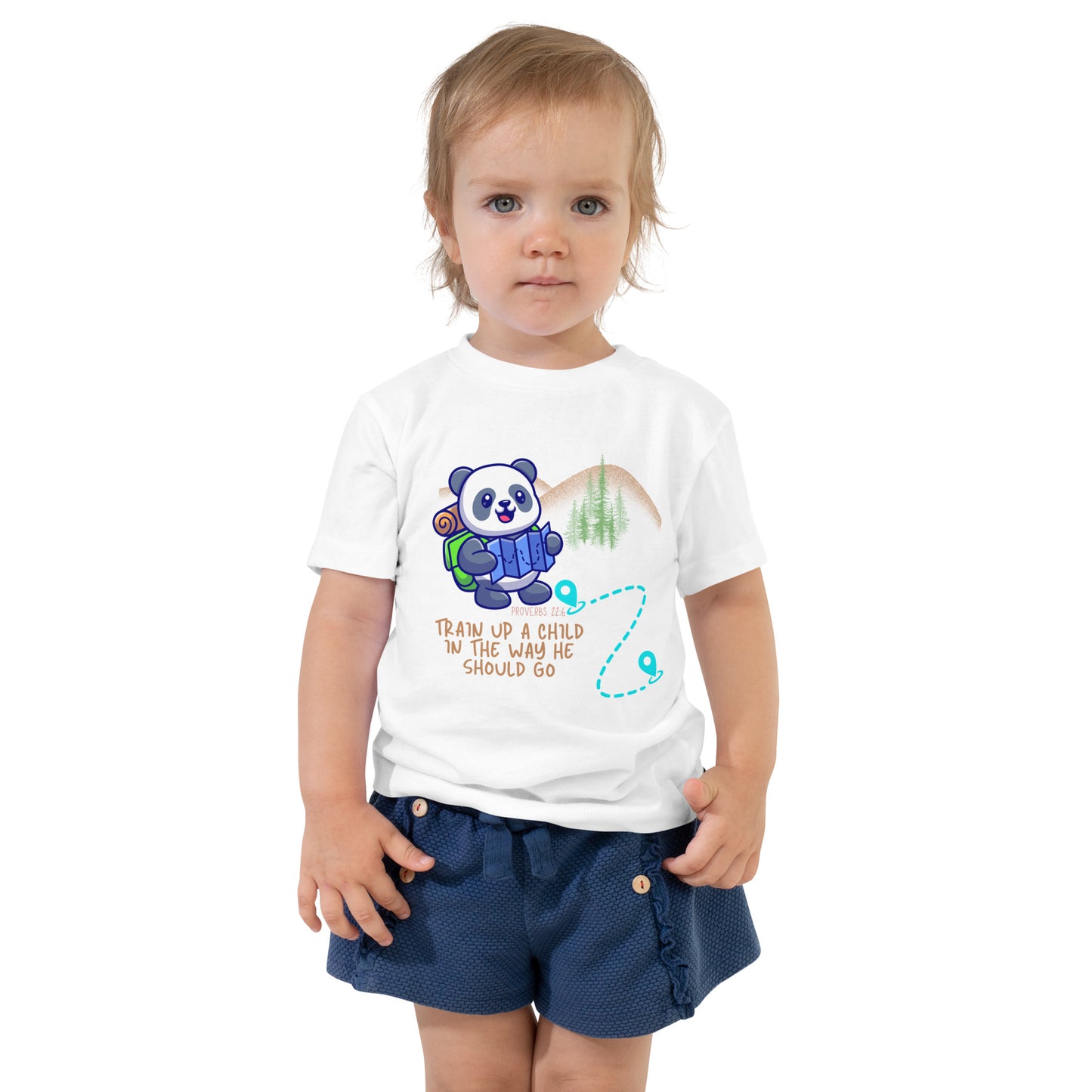 Train Up a Child in the Way He Should Go, Proverbs 22:6, Toddler Short Sleeve Tee