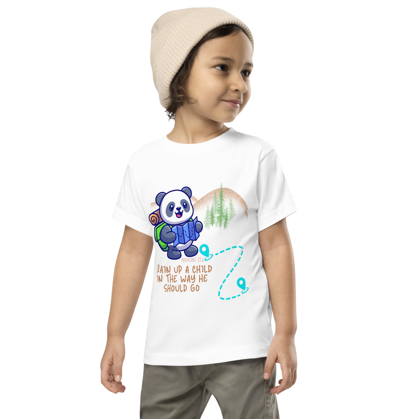 Train Up a Child in the Way He Should Go, Proverbs 22:6, Toddler Short Sleeve Tee