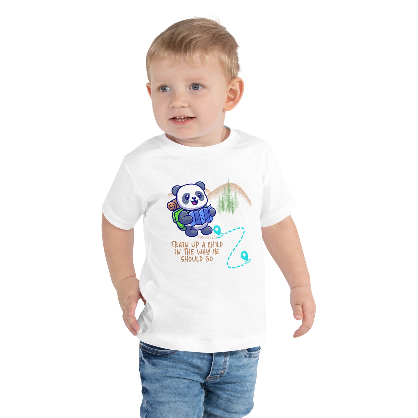 Train Up a Child in the Way He Should Go, Proverbs 22:6, Toddler Short Sleeve Tee