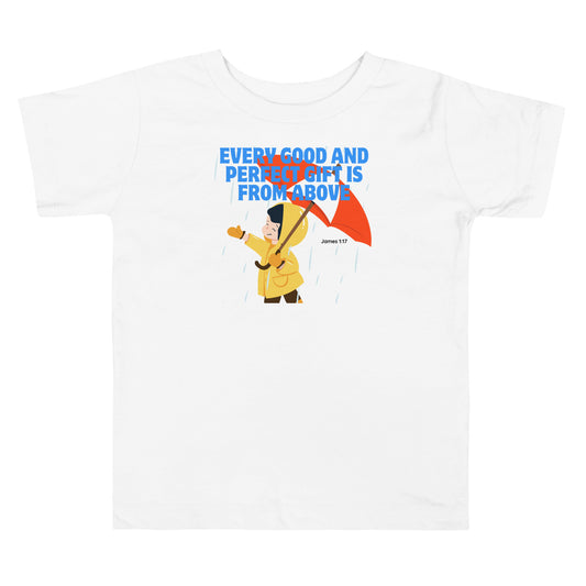 Every Good and Perfect Gift Is from Above, James 1:17, Toddler Short Sleeve Tee