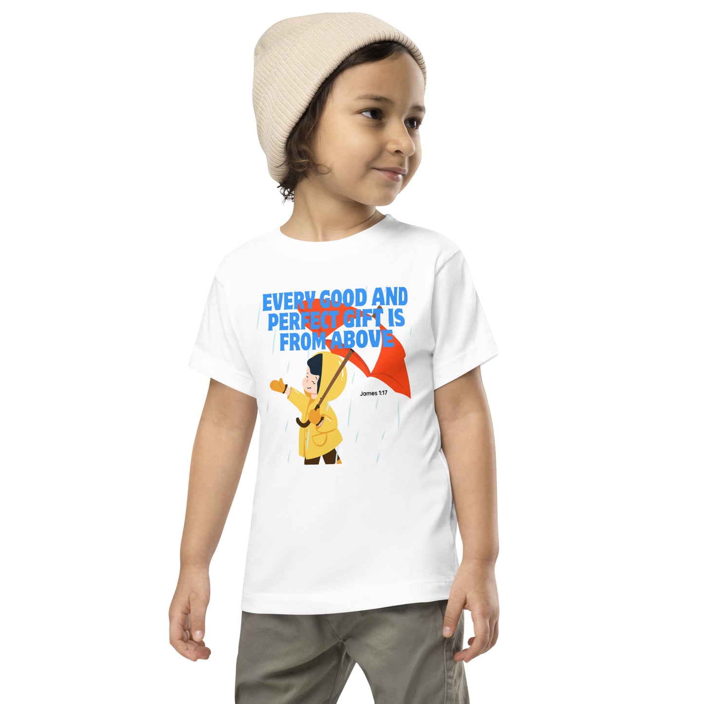 Every Good and Perfect Gift Is from Above, James 1:17, Toddler Short Sleeve Tee