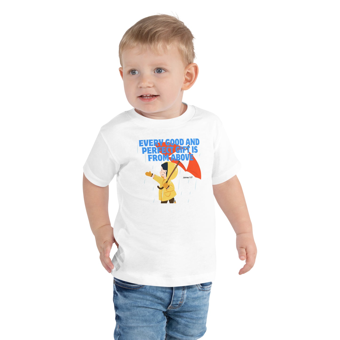 Every Good and Perfect Gift Is from Above, James 1:17, Toddler Short Sleeve Tee