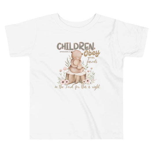 Ephesians 6:1 ,Toddler Short Sleeve Tee