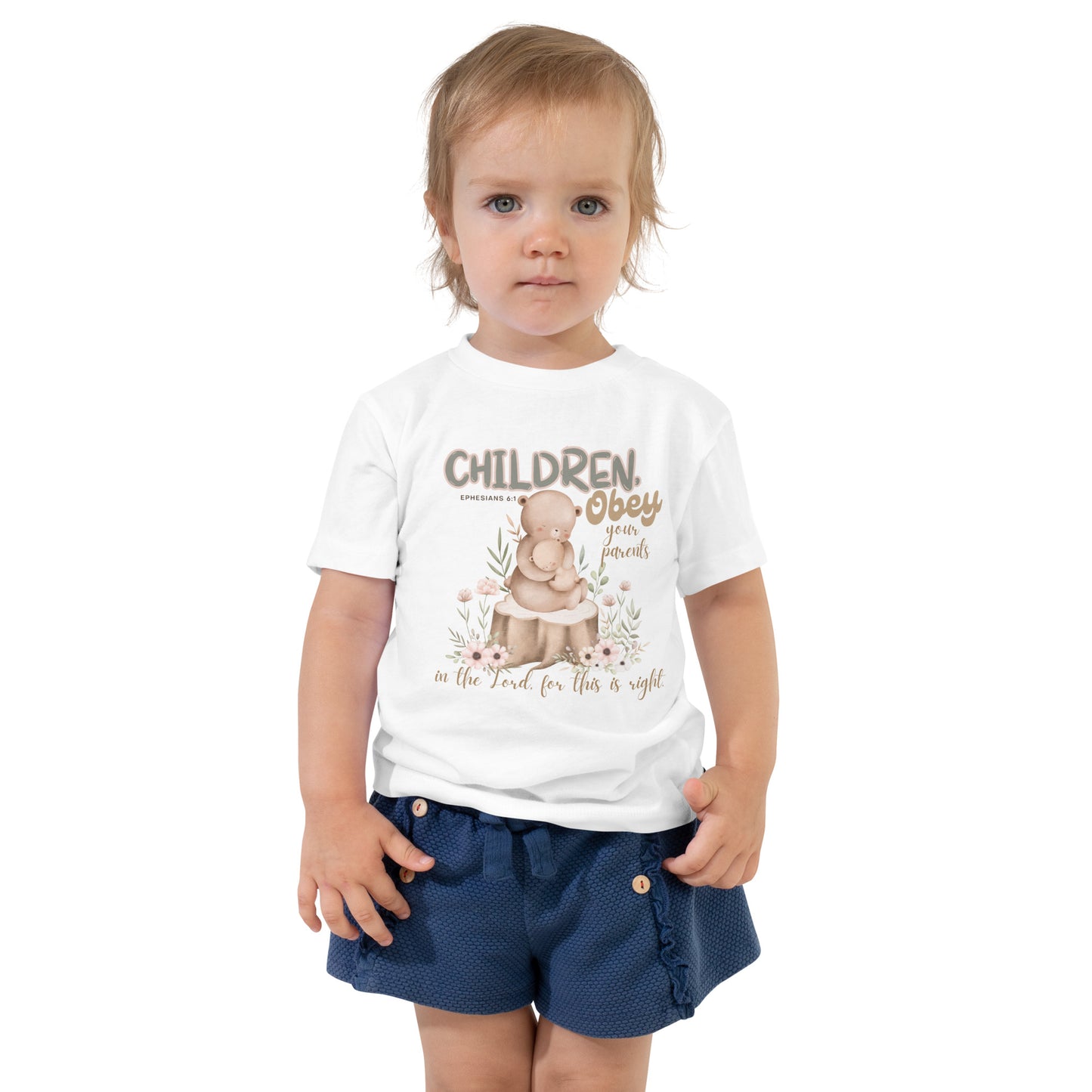 Ephesians 6:1 ,Toddler Short Sleeve Tee