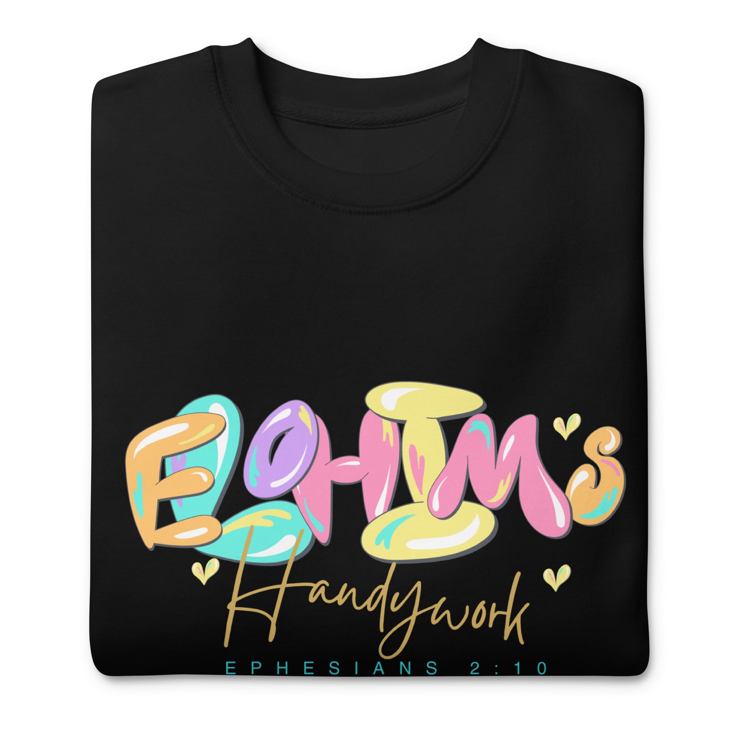 Elohim’s Handywork, Psalm 19:1, Unisex Premium Sweatshirt