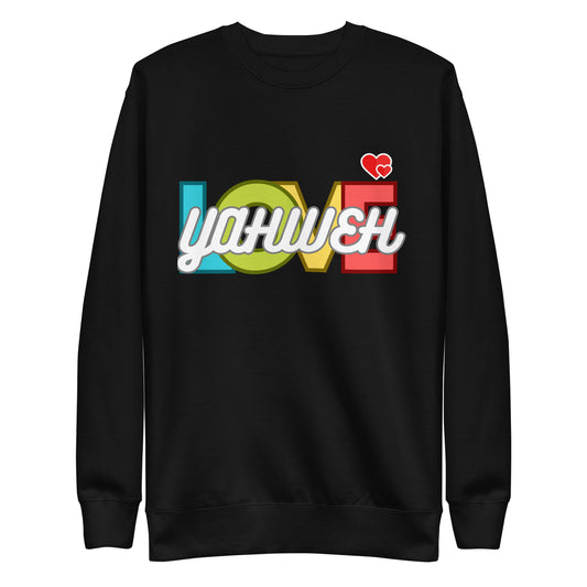 Yahweh’s Love, Jeremiah 31:3, Unisex Premium Sweatshirt