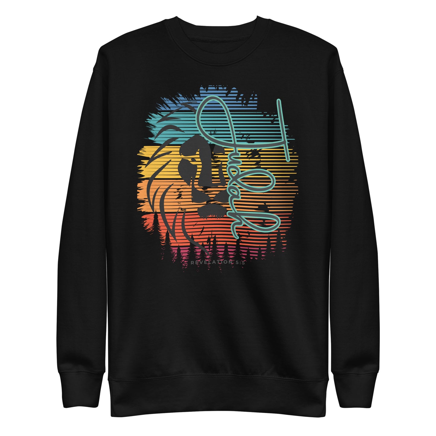 Lion of Judah, Revelations, Unisex Premium Sweatshirt