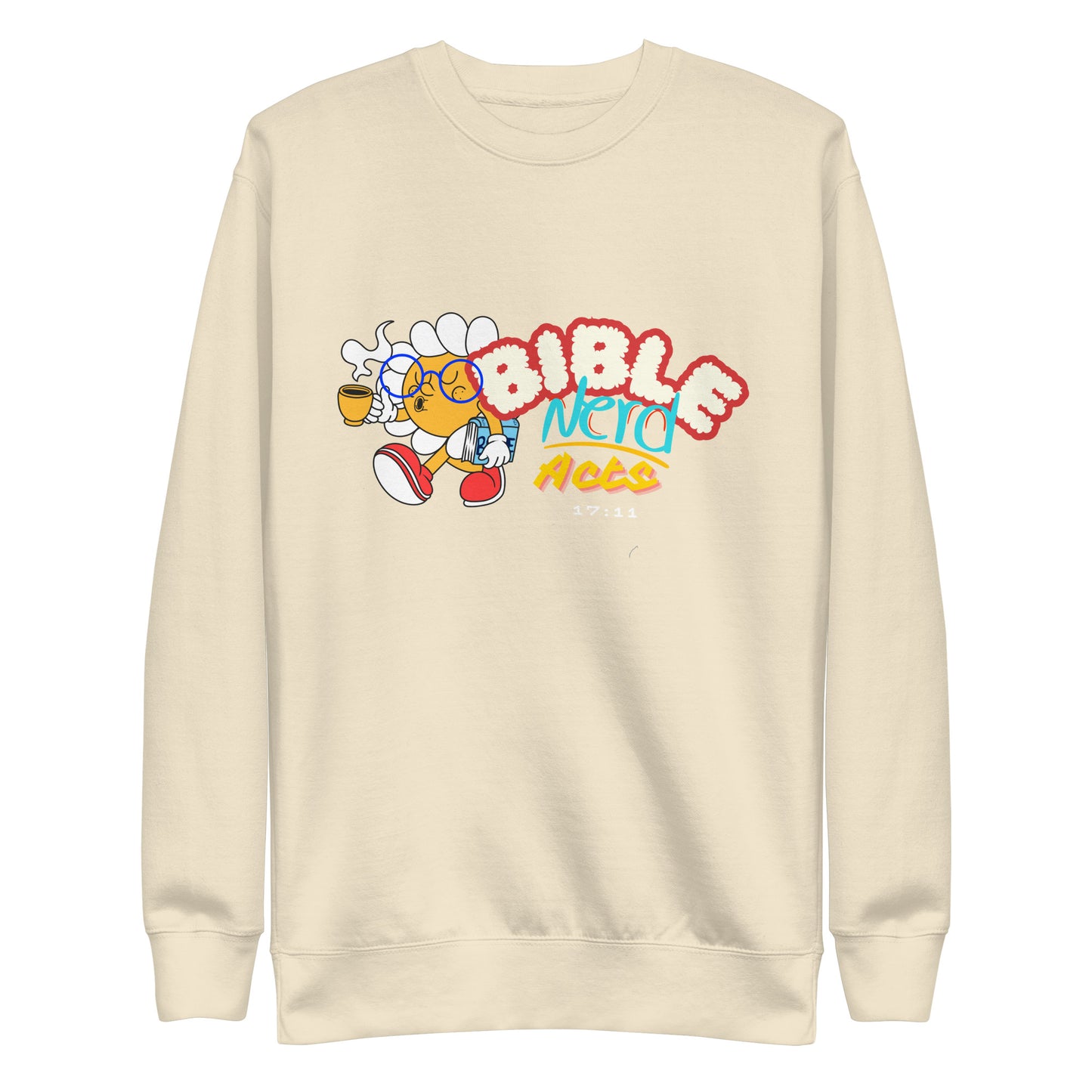 Bible Nerd, Acts 17:11, Collection Unisex Premium Sweatshirt