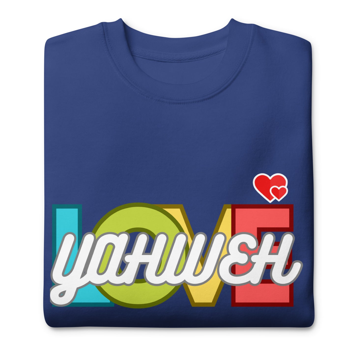 Yahweh’s Love, Jeremiah 31:3, Unisex Premium Sweatshirt