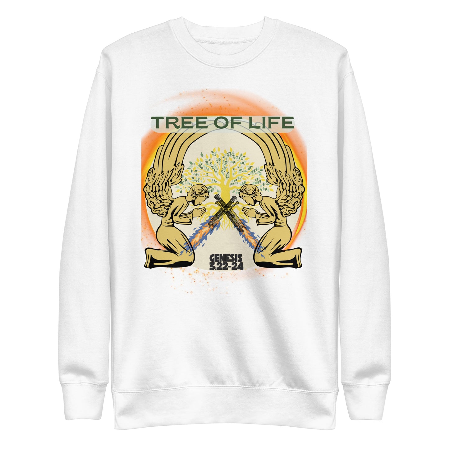 Tree of Life, Genesis 3:22-23, Unisex Premium Sweatshirt