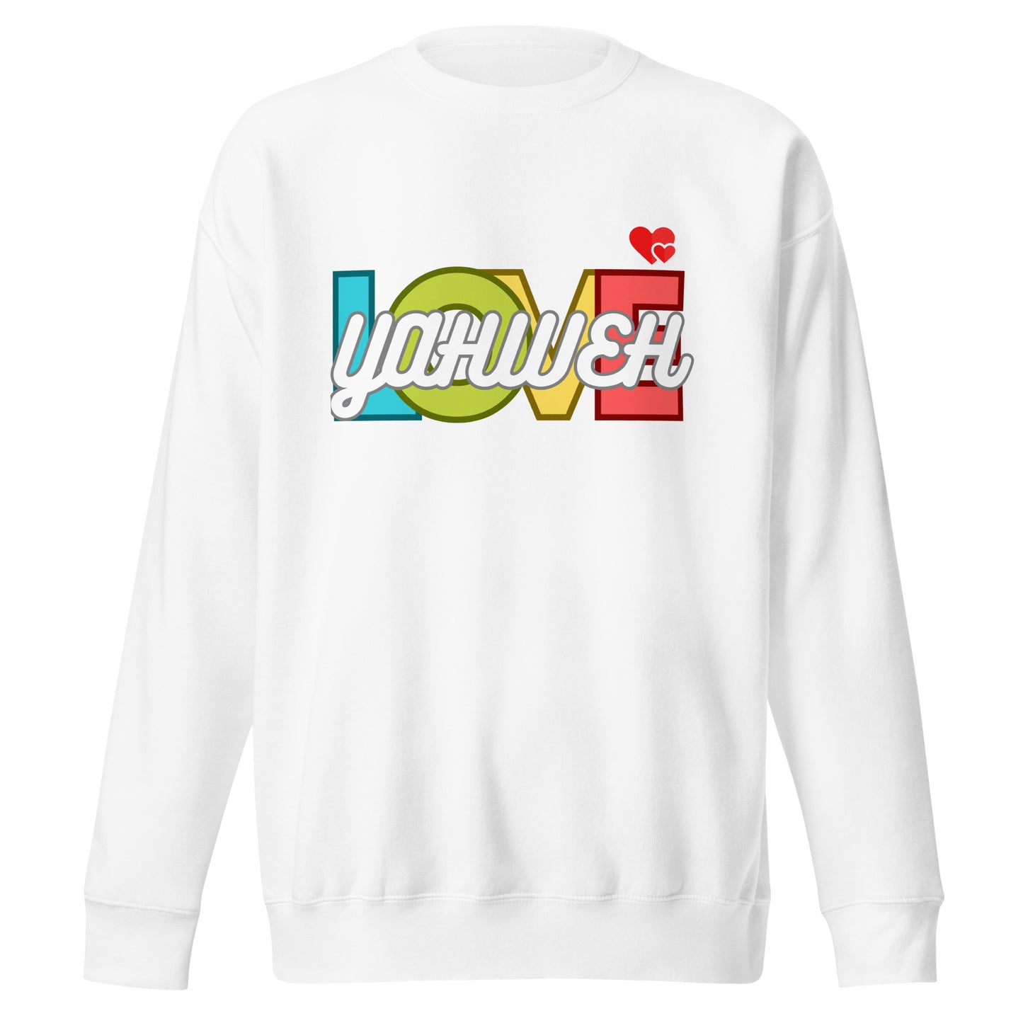 Yahweh’s Love, Jeremiah 31:3, Unisex Premium Sweatshirt