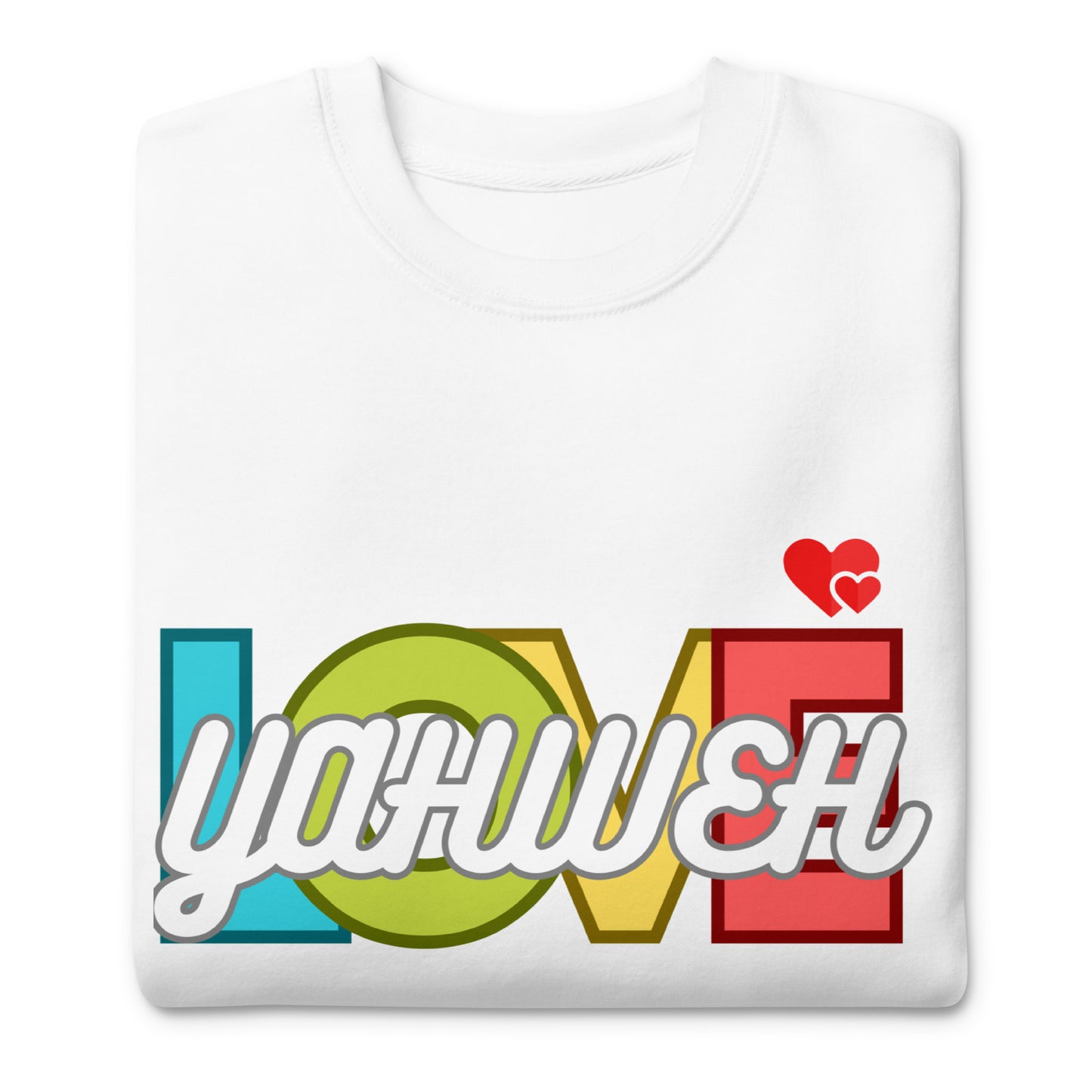 Yahweh’s Love, Jeremiah 31:3, Unisex Premium Sweatshirt