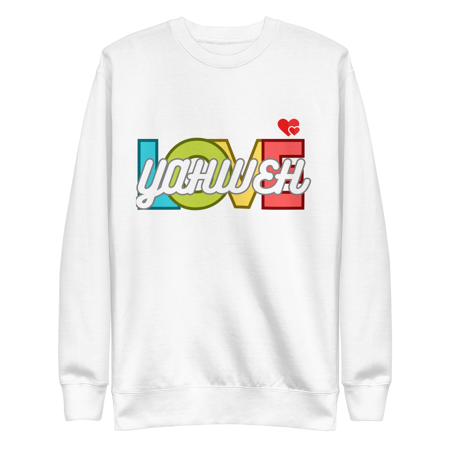 Yahweh’s Love, Jeremiah 31:3, Unisex Premium Sweatshirt