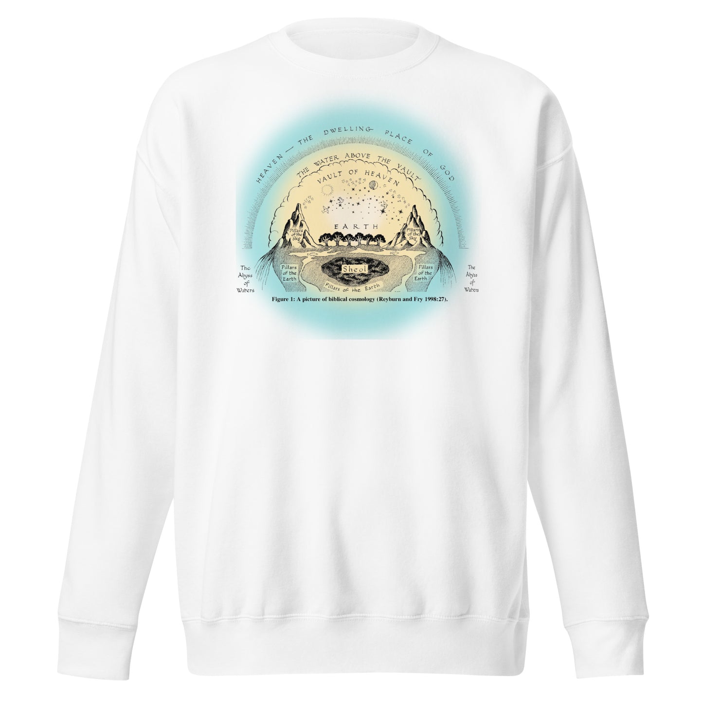 *Depiction of the Biblical Earth Under the Firmament, Genesis 1:6-8, Unisex Premium Sweatshirt