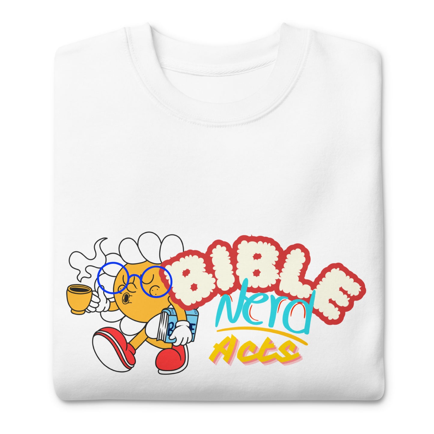 Bible Nerd, Acts 17:11, Collection Unisex Premium Sweatshirt