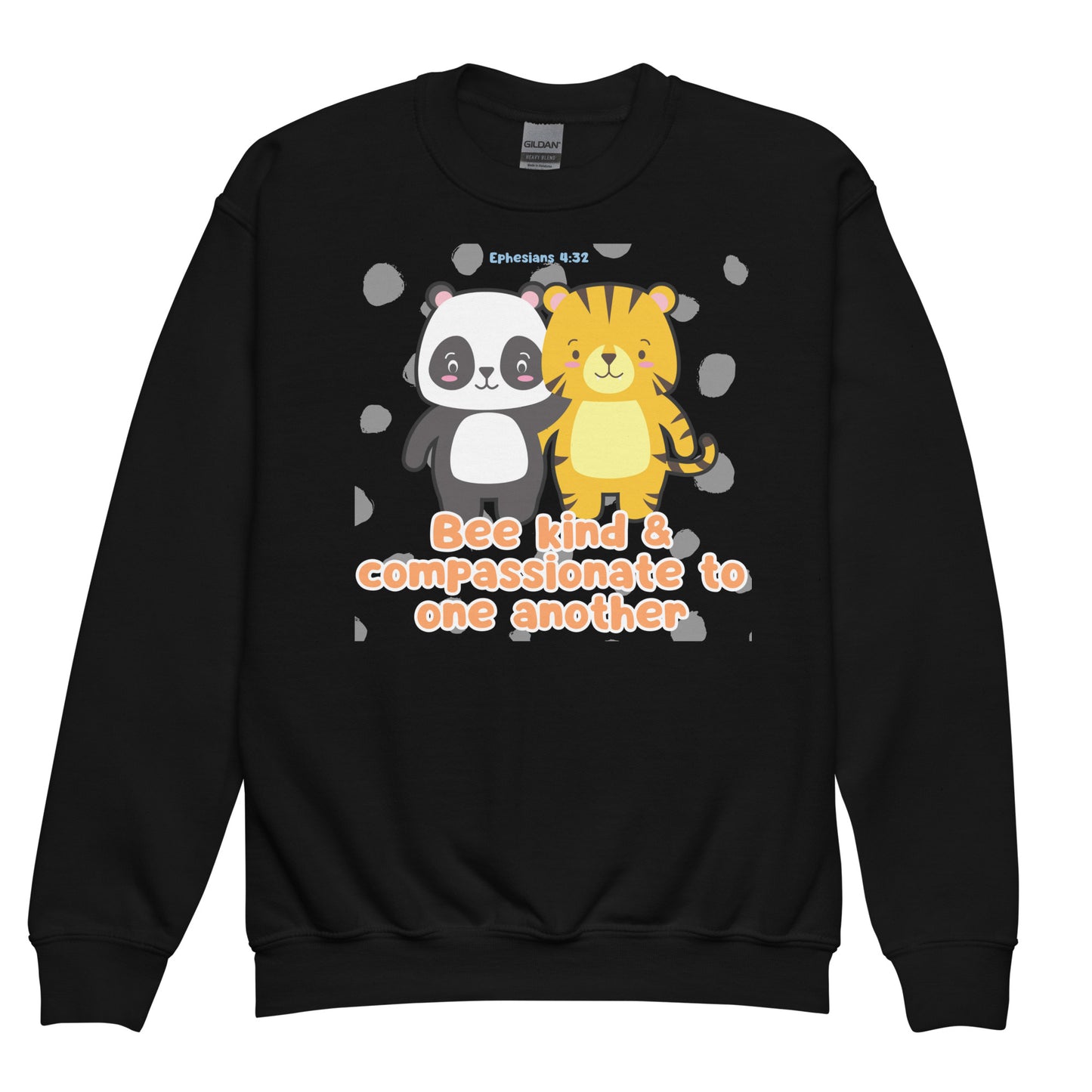 Be Kind and Compassionate to One Another, Ephesians 4:32, Youth crewneck sweatshirt