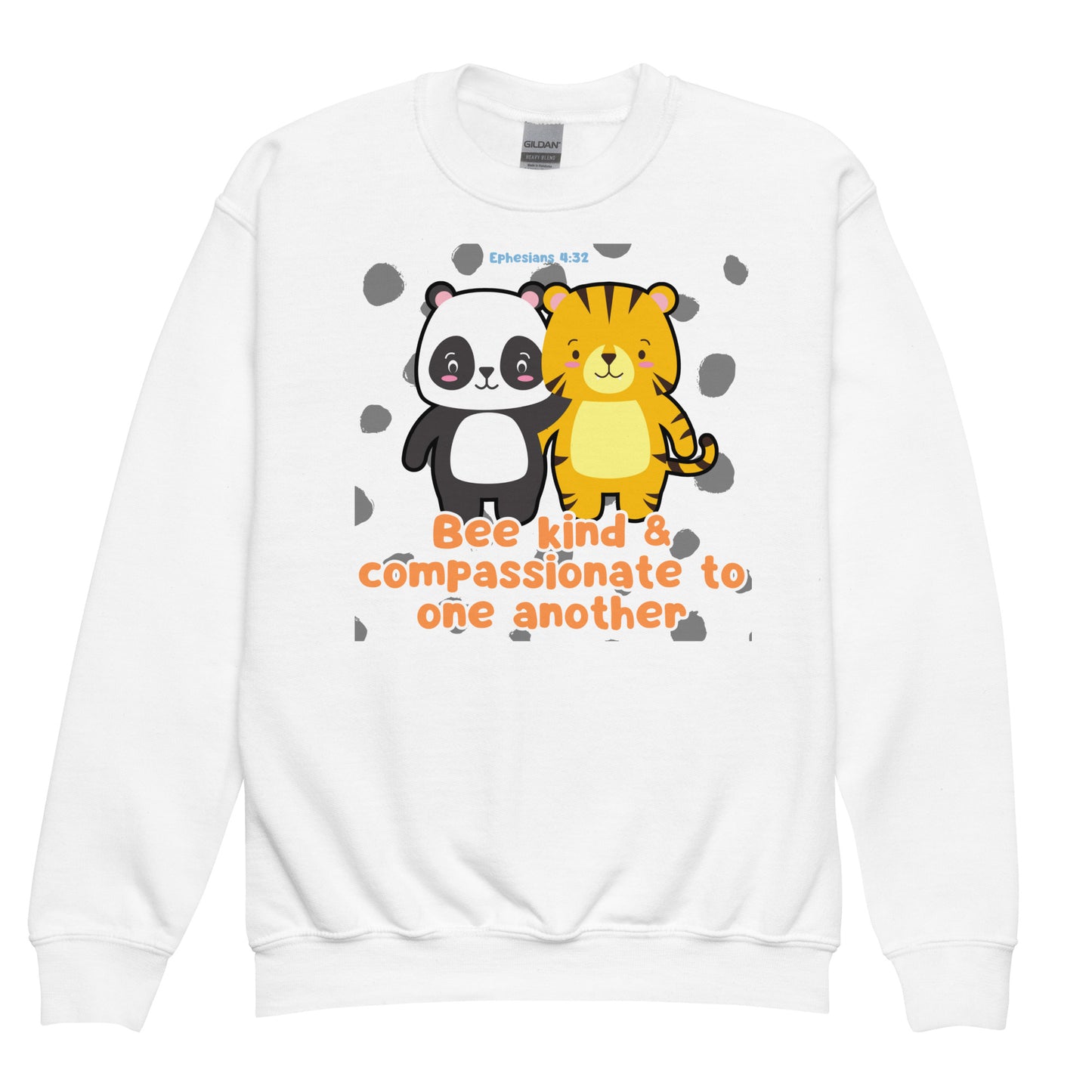 Be Kind and Compassionate to One Another, Ephesians 4:32, Youth crewneck sweatshirt